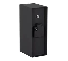 KS VERLICHTING Tuinstopcontact - Charge 3 - 3 Stopcontacten - IP44 - RVS - Zwart - Met Schemersensor - Geschikt voor Buiten gebruik