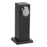 KS VERLICHTING Tuinstopcontact - Zwart Dubbel - 2 stopcontacten - IP44 - RVS - 26,5cm - 230V - Geschikt voor Buiten gebruik KS VERLICHTING Tuinstopcontact - Zwart Dubbel - 2 stopcontacten - IP44 - RVS - 26,5cm - 230V - Geschikt voor Buiten gebruik