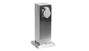 KS VERLICHTING Tuinstopcontact - Zilver - IP44 Waterdicht - Dubbel - 2 stopcontacten - RVS - 26,5cm - 230V - Geschikt voor Buiten gebruik KS VERLICHTING Tuinstopcontact - Zilver - IP44 Waterdicht - Dubbel - 2 stopcontacten - RVS - 26,5cm - 230V - Geschikt voor Buiten gebruik