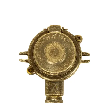 KS VERLICHTING Jaren 30 Stopcontact - Traditioneel Buitenstopcontact - Messing | Vintage Model