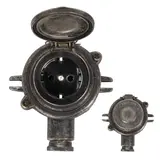 KS VERLICHTING Jaren 30 Stopcontact II - TIN - Traditioneel Buitenstopcontact - Messing | Vintage Model