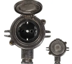 KS VERLICHTING Jaren 30 Stopcontact II - TIN - Traditioneel Buitenstopcontact - Messing | Vintage Model