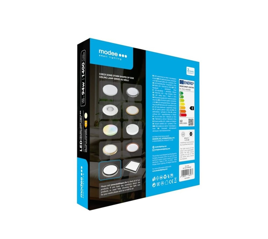 Modee Lighting LED Plafondlamp - Zwart - Rond - 12W 1400lm - 4000K 840 | 190x28mm Modee Lighting LED Plafondlamp - Zwart - Rond - 12W 1400lm - 4000K 840 | 190x28mm