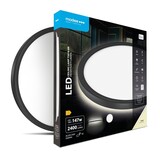 Modee Lighting LED Plafondlamp - Zwart - Rond - 18W 2400lm - 4000K 840 | 293x28mm