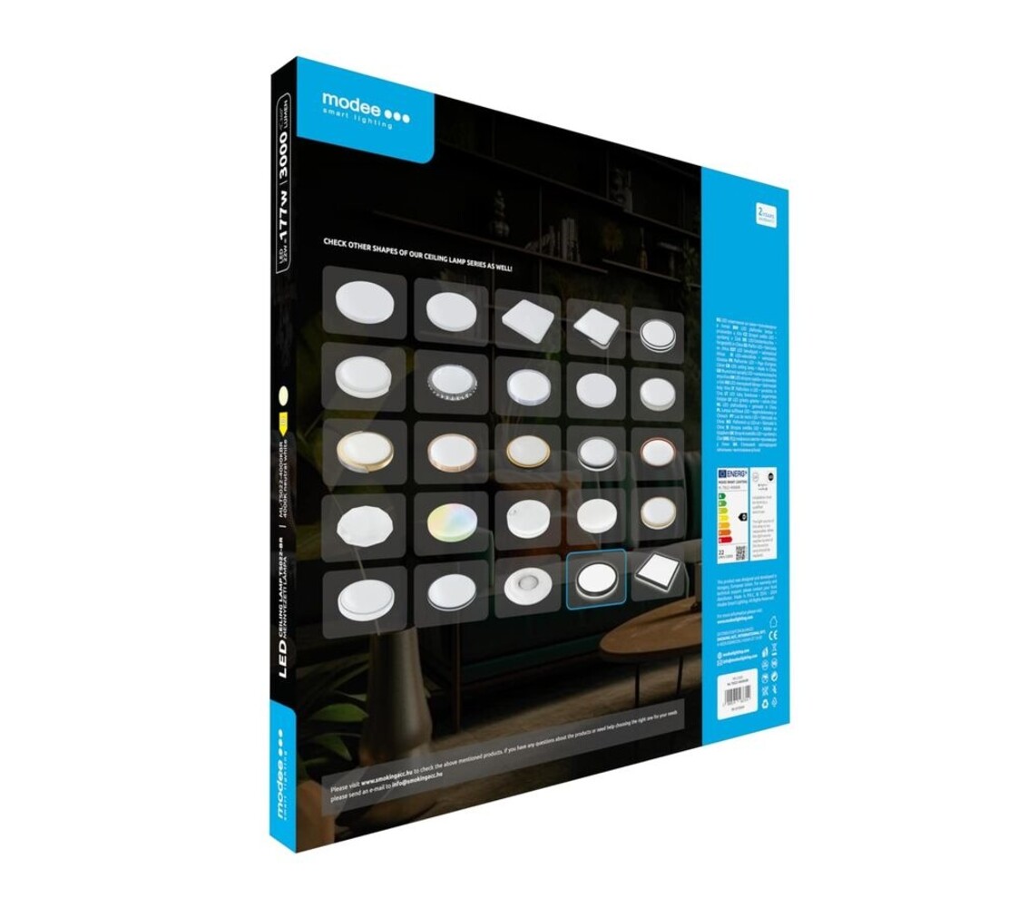 Modee Lighting LED Plafondlamp - Zwart - Rond - 22W 3000lm - 4000K 840 | D420x28mm