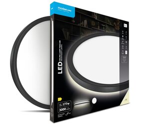 Modee Lighting LED Plafondlamp - Zwart - Rond - 22W 3000lm - 4000K 840 | D420x28mm