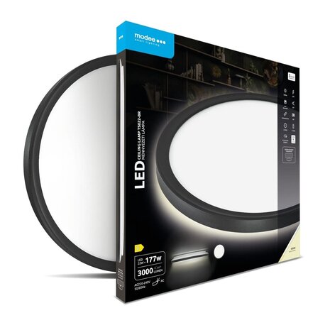 Modee Lighting LED Plafondlamp - Zwart - Rond - 22W 3000lm - 4000K 840 | D420x28mm