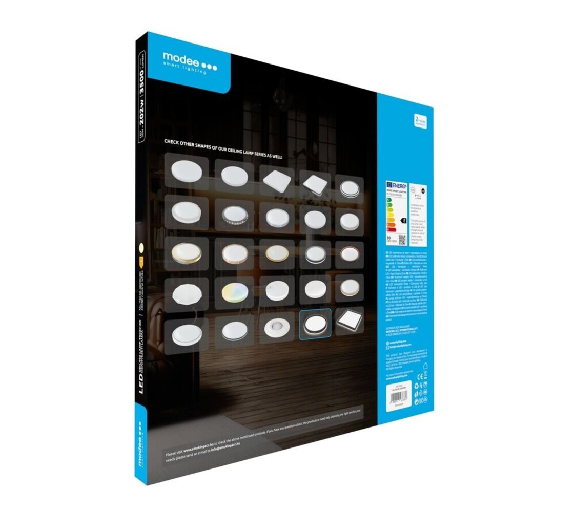 Modee Lighting LED Plafondlamp - Zwart - Rond - 30W 3500lm - 4000K 840 | D480x28mm Modee Lighting LED Plafondlamp - Zwart - Rond - 30W 3500lm - 4000K 840 | D480x28mm