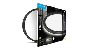 Modee Lighting LED Plafondlamp - Zwart - Rond - 30W 3500lm - 4000K 840 | D480x28mm Modee Lighting LED Plafondlamp - Zwart - Rond - 30W 3500lm - 4000K 840 | D480x28mm