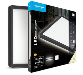 Modee Lighting LED Plafondlamp - Zwart - Vierkant - 18W 2400lm - 4000K 840 | 293x293x28mm