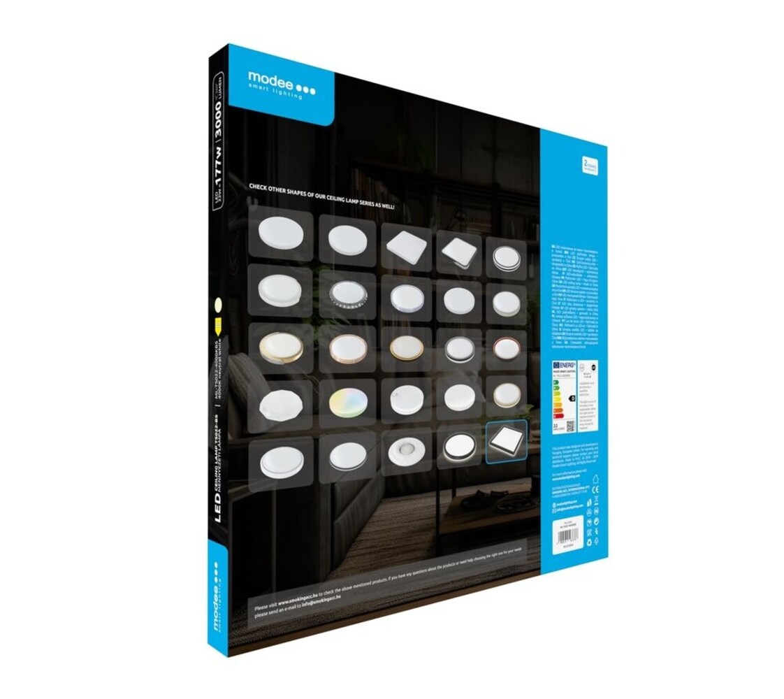 Modee Lighting LED Plafondlamp - Zwart - Vierkant - 22W 3000lm - 4000K 840 | 420x420x28mm Modee Lighting LED Plafondlamp - Zwart - Vierkant - 22W 3000lm - 4000K 840 | 420x420x28mm