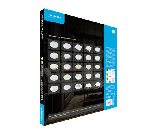 Modee Lighting LED Plafondlamp - Zwart - Vierkant - 22W 3000lm - 4000K 840 | 420x420x28mm Modee Lighting LED Plafondlamp - Zwart - Vierkant - 22W 3000lm - 4000K 840 | 420x420x28mm