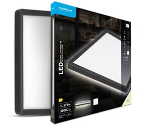 Modee Lighting LED Plafondlamp - Zwart - Vierkant - 22W 3000lm - 4000K 840 | 420x420x28mm