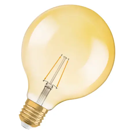 Ledvance LED Lamp - E27 - Filament - 2.5W 220lm - 2400K Extra Warm Wit Licht | Vintage 1906 Globe 22