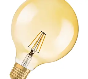 Ledvance Zakelijk: Professionele LED Verlichting & Armaturen LED Lamp - E27 - Dimbare Filament  Vintage Globe 55 - 6.5W 725lm - 2400K Extra Warm Wit Licht |  Vintage Globe 55