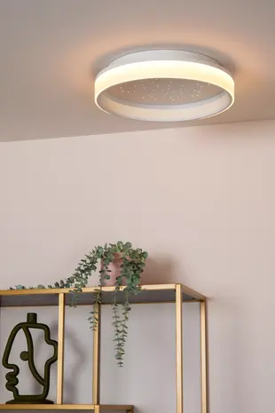 Lucide LED Plafonnière - Ø 40cm - 27W - LED 3 StepDim - 2500K/3000K - Wit | ESTREJA Sterrenhemel