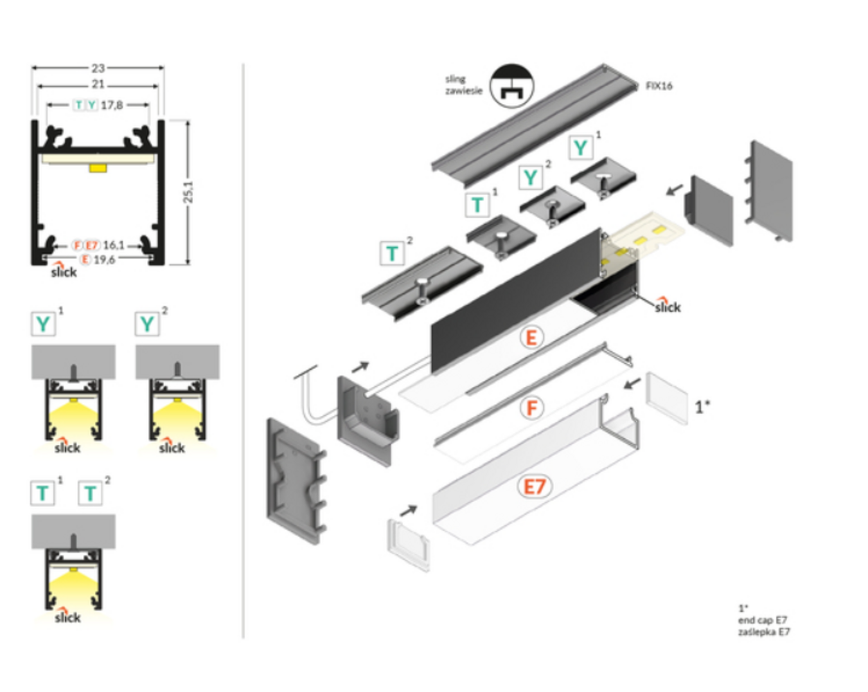 LCB LED Opbouw LED Profiel LINEA20 - 53mm - 2000mm Lengte - Wit Gelakt (RAL9003) - Aluminium - Max. LED Breedte 20mm LCB LED Opbouw LED Profiel LINEA20 - 53mm - 2000mm Lengte - Wit Gelakt (RAL9003) - Aluminium - Max. LED Breedte 20mm