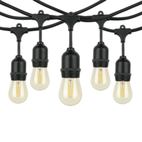 Kobi Prikkabel lichtslinger 10m - incl. 10x 1W E27 LED lamp Kobi Prikkabel lichtslinger 10m - incl. 10x 1W E27 LED lamp