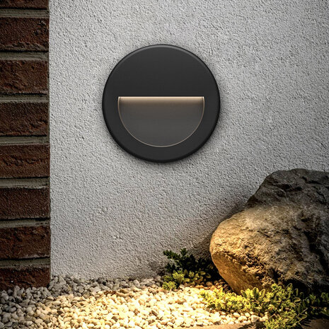 LCB LED Europe  LED Wandlamp - IP65 - 3W 240lm - 3000K 830 - Wit - Rond | VEKTA B