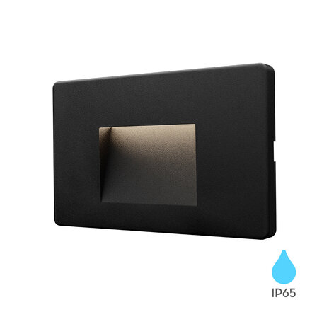 LCB LED LED Wandlamp - IP65 - 3W 240lm - 3000K 830 - Zwart - Vierkant | VEKTA B LCB LED LED Wandlamp - IP65 - 3W 240lm - 3000K 830 - Zwart - Vierkant | VEKTA B