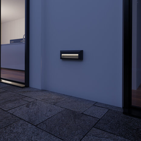 LCB LED LED Wandlamp - IP65 - 3W 180lm - 3000K/4000K/6000K - Zwart - Rechthoek | VEKTA B LCB LED LED Wandlamp - IP65 - 3W 180lm - 3000K/4000K/6000K - Zwart - Rechthoek | VEKTA B