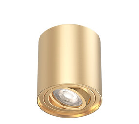 LCB LED Europe  LED Opbouwspot - GU10 - IP20 - Ø80mm - Aluminium Goud - Kantelbaar - Max 35W | GAMA