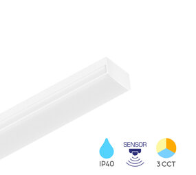 LCB LED Europe  LED Montagebalk - 120cm - IP40 - 36W 4320lm - 3000K4000K/6000K - PROLINE | Bewegingssensor