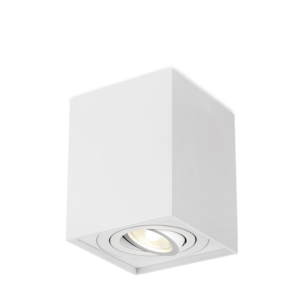 LCB LED LED Opbouwspot - GU10 - IP20 - 80x80x100mm - Aluminium Wit - Kantelbaar - Max 35W | GAMA LCB LED LED Opbouwspot - GU10 - IP20 - 80x80x100mm - Aluminium Wit - Kantelbaar - Max 35W | GAMA