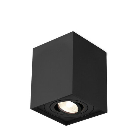 LCB LED Opbouwspot - GU10 - IP20 - 80x80x100mm - Aluminium Zwart - Kantelbaar - Max 35W | GAMA LCB LED Opbouwspot - GU10 - IP20 - 80x80x100mm - Aluminium Zwart - Kantelbaar - Max 35W | GAMA