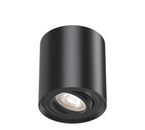 LCB LED Europe  LED Opbouwspot - GU10 - IP20 - Ø80mm - Aluminium Zwart - Kantelbaar - Max 35W | GAMA