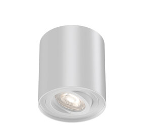 LCB LED Europe  LED Opbouwspot - GU10 - IP20 - Ø80mm - Aluminium Wit - Kantelbaar - Max 35W | GAMA