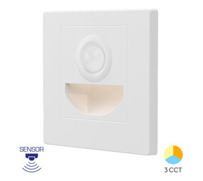 LCB LED Europe  LED Gevel Verlichting - 1,5W - 3000K/4000K/6000K - Wit - STEP| Bewegingsensor