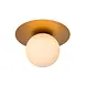 Lucide LED Plafondlamp - TRICIA 25 cm - 1 Lichts E27 fitting - Mat Goud / Messing | Vintage Globe Lucide LED Plafondlamp - TRICIA 25 cm - 1 Lichts E27 fitting - Mat Goud / Messing | Vintage Globe