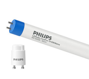 Philips LED Verlichting | Officieel distributeur LED Buis T8 CorePro (EM/Mains) Standard Output 8W 800lm - 865 Daglicht | 60cm - Vervangt 18W