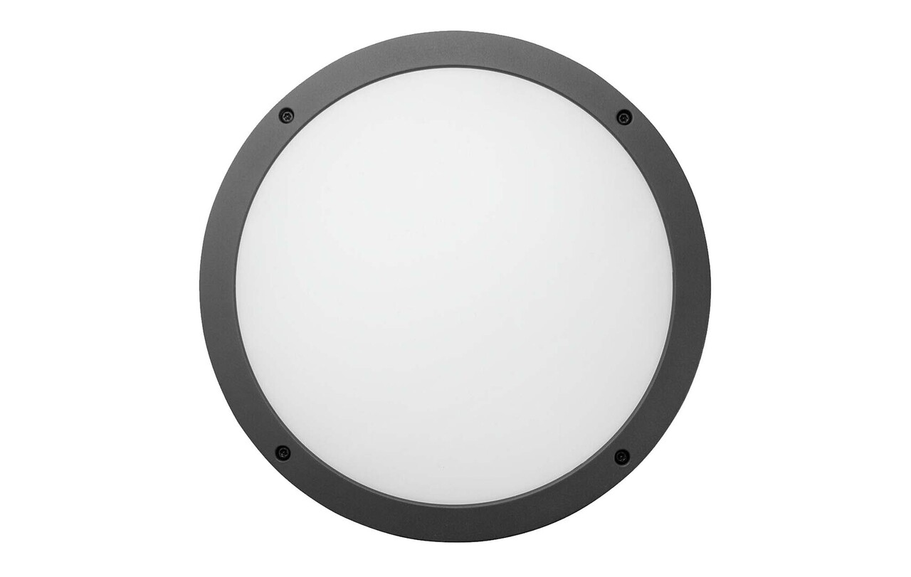 Macbright LED Nood Plafond / Wandlamp Bulkhead IP65 - HALO Zwart 275MM  - 14W 1100Lm - 830-840 Multi Lumen | IK10 - 5 jaar garantie