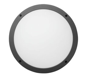 Macbright LED Nood Plafond / Wandlamp Bulkhead IP65 - HALO Zwart 275MM  - 14W 1100Lm - 830-840 Multi Lumen | IK10 - 5 jaar garantie