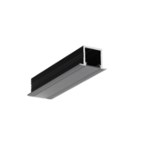 Topmet Aluminium U- Inbouw Profiel Smart-In Zwart - 2000x16.4mm | 2 Meter - Geschikt voor 14mm LED Strip - type SMART-IN16 BC3/U4