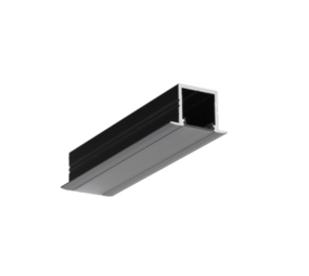 Topmet Aluminium U- Inbouw Profiel Smart-In Zwart - 2000x16.4mm | 2 Meter - Geschikt voor 14mm LED Strip - type SMART-IN16 BC3/U4