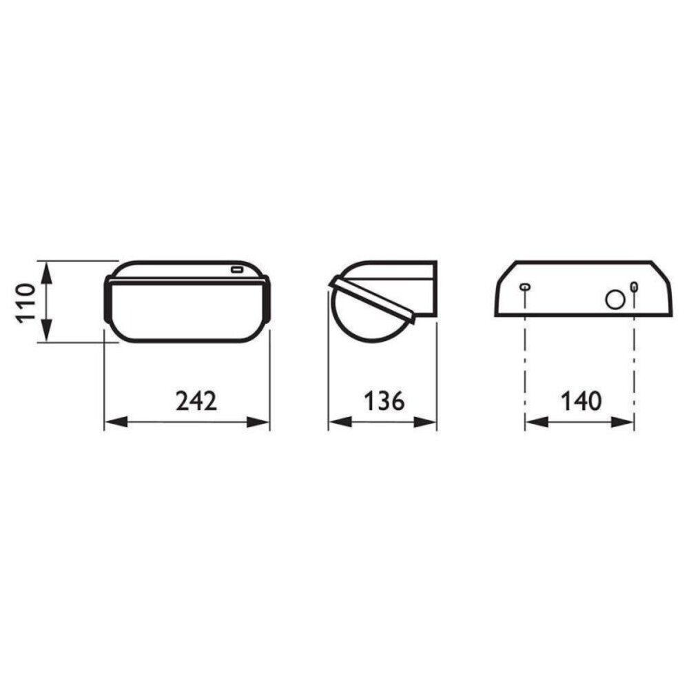 Philips Philips LED Bulkhead Coreline BWC110 Zwart 9W 668lm - 830 Warm Wit | 242x110mm - IP54 - Lichtsensor