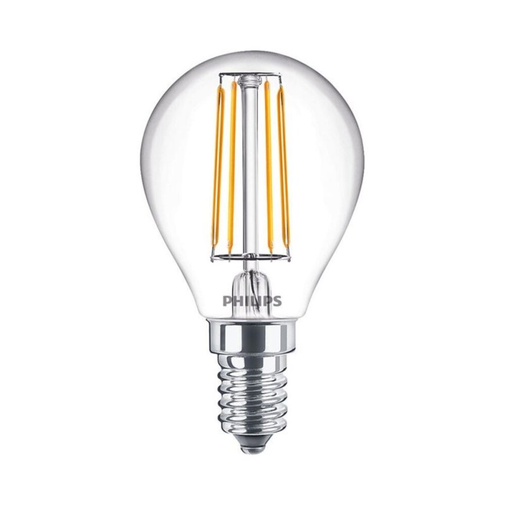 Philips LED Verlichting | Officieel distributeur Dimbare LED Filament Kogellamp E14 P45 - 3.4W 470Lm - 2700K 927 Warm Wit | TRIAC DIM - Helder glas - Vervangt 40W Philips LED Verlichting | Officieel distributeur Dimbare LED Filament Kogellamp E14 P45 - 3.4W 470Lm - 2700K 927 Warm Wit | TRIAC DIM - Helder glas - Vervangt 40W