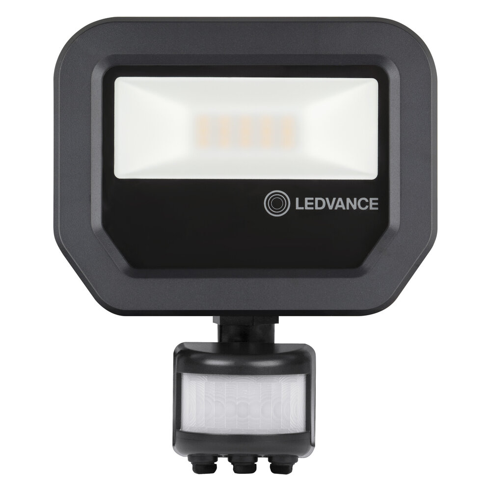 Ledvance Zakelijk: Professionele LED Verlichting & Armaturen LED Breedstraler Sensor GEN 3 Zwart 8W 1200lm 100D - 840 Koel Wit | IP66 - Bewegings- en lichtsensor - Symmetrisch