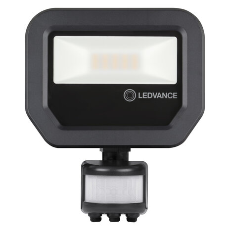 Ledvance Zakelijk: Professionele LED Verlichting & Armaturen LED Breedstraler Sensor GEN 3 Zwart 8W 1200lm 100D - 840 Koel Wit | IP66 - Bewegings- en lichtsensor - Symmetrisch