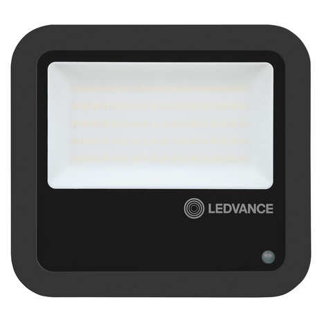 Ledvance LED Breedstraler Photocell GEN 3 Zwart 65W 8000lm 100D - 840 Koel Wit | IP65 - Lichtsensor - Symmetrisch