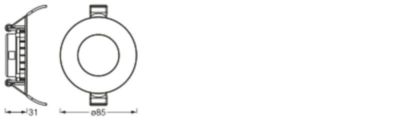 Ledvance Zakelijk: Professionele LED Verlichting & Armaturen | voor de installateur LED Downlight Slim Recess Wit 4.5W 240lm 110D - 840 Koel Wit | 85mm - Zaagmaat 72mm