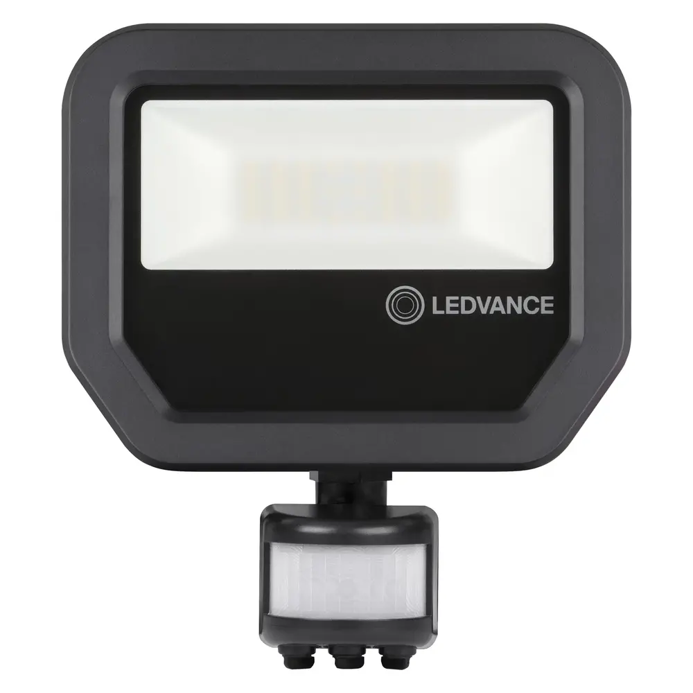 Ledvance Zakelijk: Professionele LED Verlichting & Armaturen | voor de installateur LED Breedstraler Sensor GEN 4 Zwart 17W 2200lm 100D - 830 Warm Wit | IP66 - Bewegings- en lichtsensor - Symmetrisch - Vervangt 50W