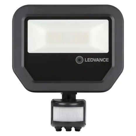 Ledvance Zakelijk: Professionele LED Verlichting & Armaturen | voor de installateur LED Breedstraler Sensor GEN 4 Zwart 17W 2200lm 100D - 830 Warm Wit | IP66 - Bewegings- en lichtsensor - Symmetrisch - Vervangt 50W
