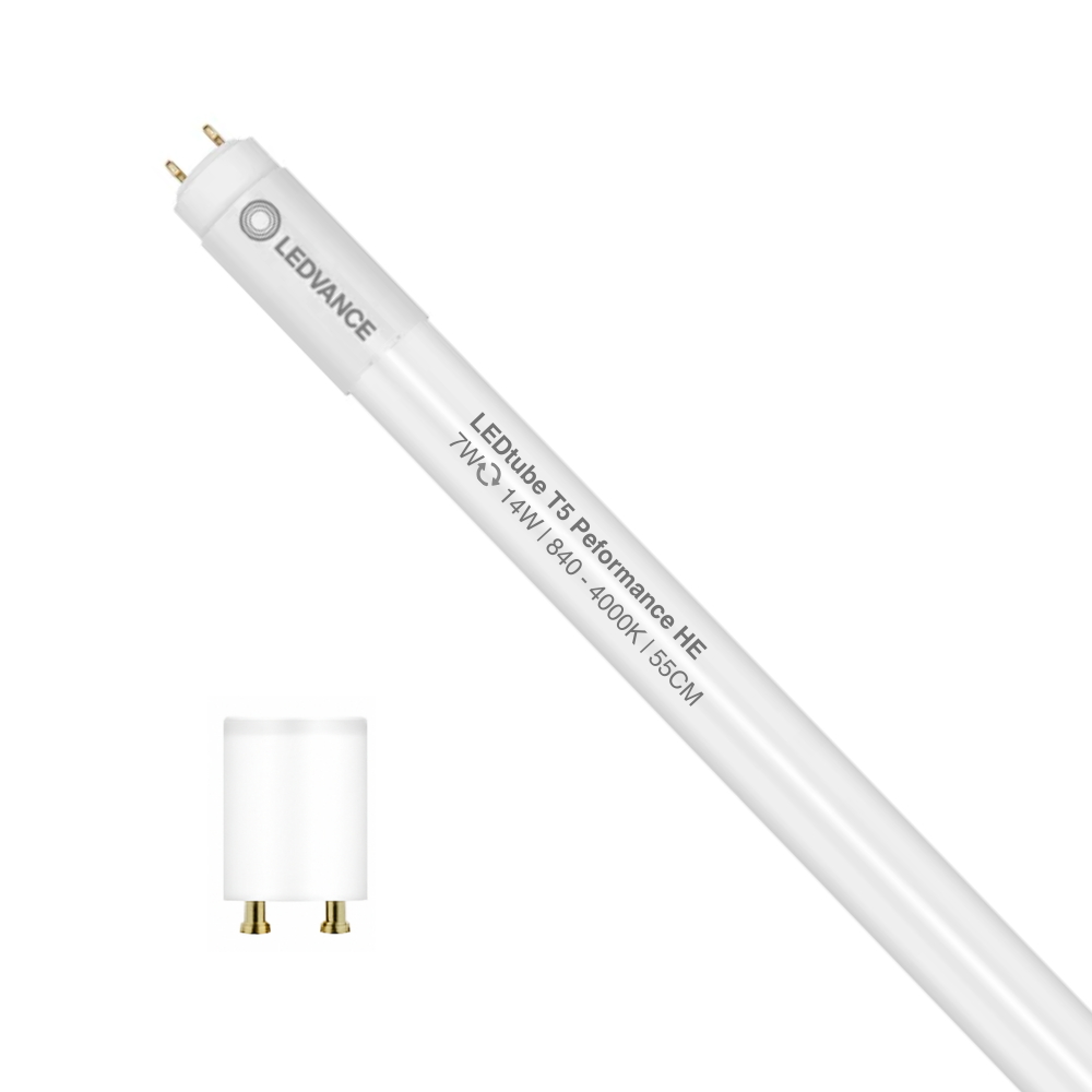 Ledvance LED Buis T5 Performance (HF) High Efficiency 7W 1000lm - 840 Koel Wit | 55cm - Vervangt 14W Ledvance LED Buis T5 Performance (HF) High Efficiency 7W 1000lm - 840 Koel Wit | 55cm - Vervangt 14W