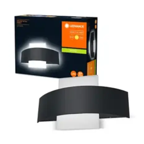 Ledvance LED Wandlamp - Endura Stijl Shield - Donker Grijs - 11W 410lm - 3000K Warm Wit