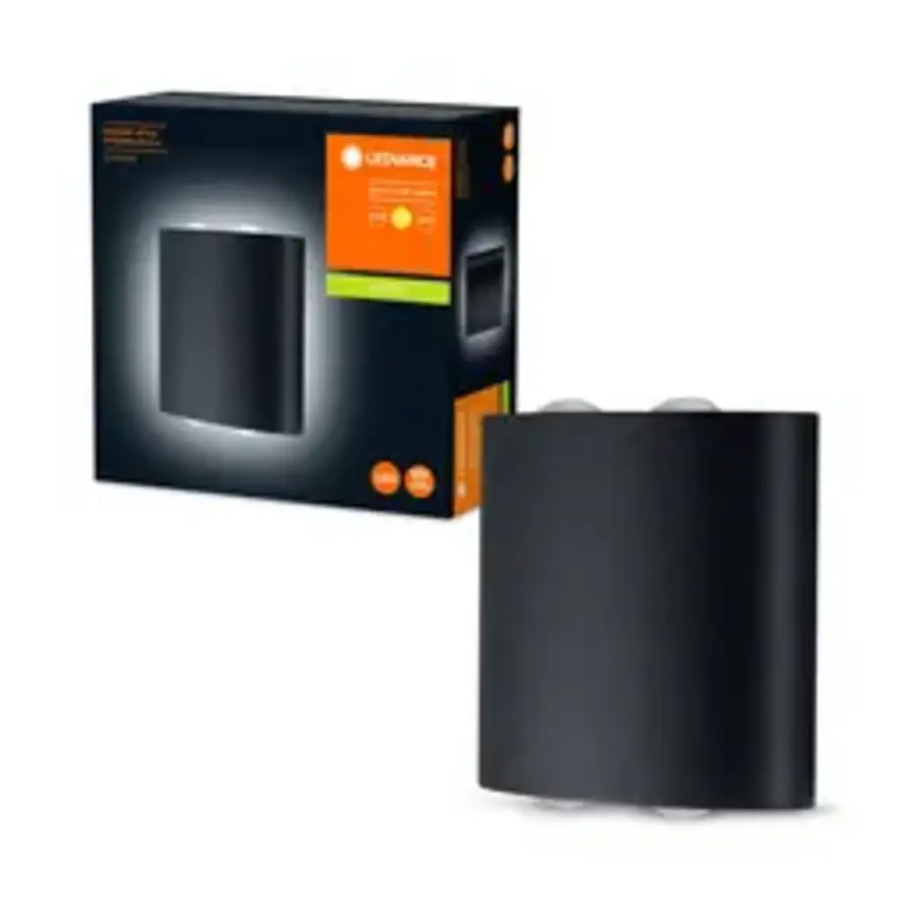 Ledvance Zakelijk: Professionele LED Verlichting & Armaturen | voor de installateur LED Wandlamp - Endura Stijl Updown Deco - Donker Grijs - 11W 550lm - 3000K Warm Wit