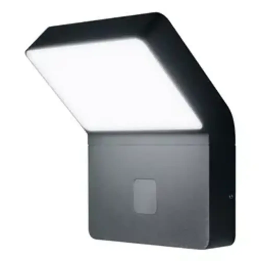 Ledvance Zakelijk: Professionele LED Verlichting & Armaturen LED Wandlamp - Endura Stijl Wide - Donker Grijs - 12W 750lm - 3000K Warm Wit | Bewegings- en lichtsensor